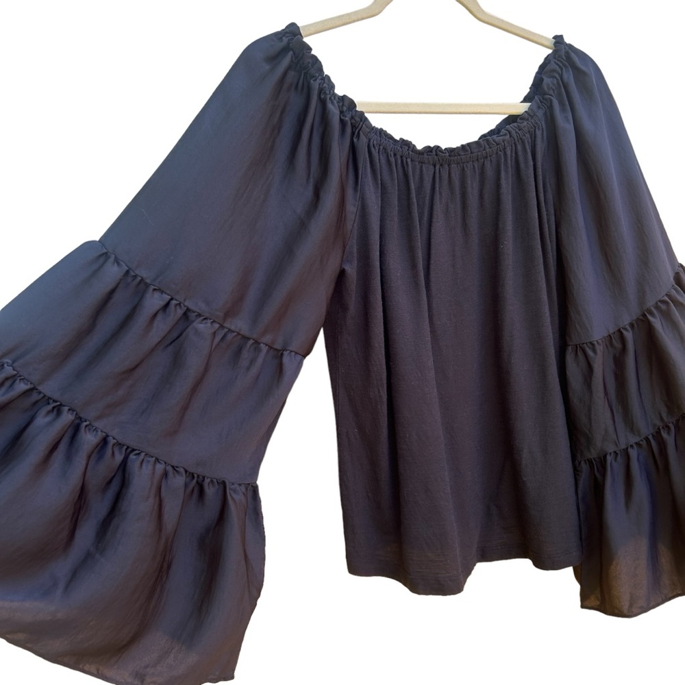 Anthropologie Gloria Top SMALL  Tiered Sleeve Cottagecore Witchy Gypsy Boho